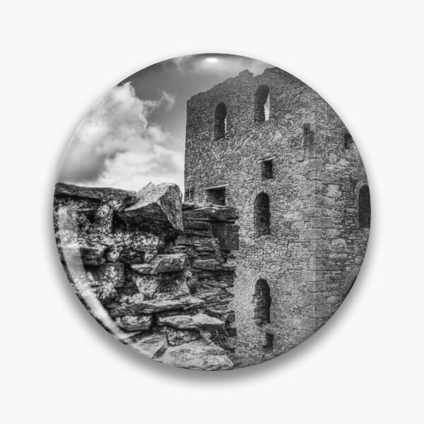 Item preview, Wheal Coates Engine House, Black and White Coastal Ruin, Cornwall designed and sold by Paul Thompson Photography.