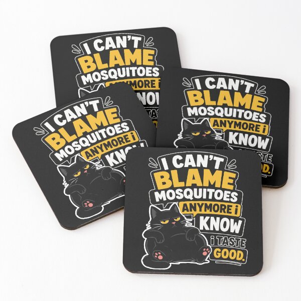 Item preview, I Can't Blame Mosquitoes Anymore I Know I Taste Good Funny Sarcastic Black Cat with Grumpy Attitude and Bold Typography for Cat Lovers and Introverts designed and sold by Huddy-clothes.