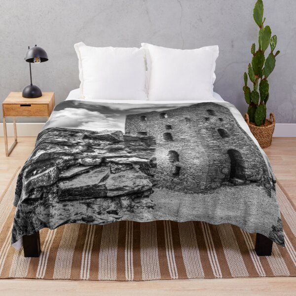 Item preview, Wheal Coates Engine House, Black and White Coastal Ruin, Cornwall designed and sold by Paul Thompson Photography.