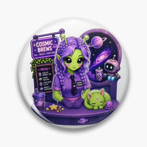 Item preview, Cosmic Days: Alien Barista designed and sold by STICK-KAY things Co..