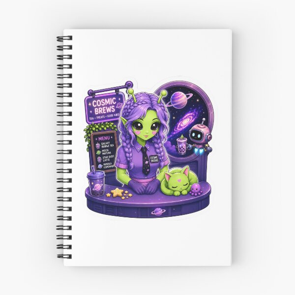 Item preview, Cosmic Days: Alien Barista designed and sold by STICK-KAY things Co..