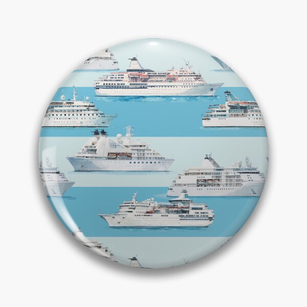 Item preview, Watercolor Cruise Ships Aqua Stripes designed and sold by Lidra Zehcnas.