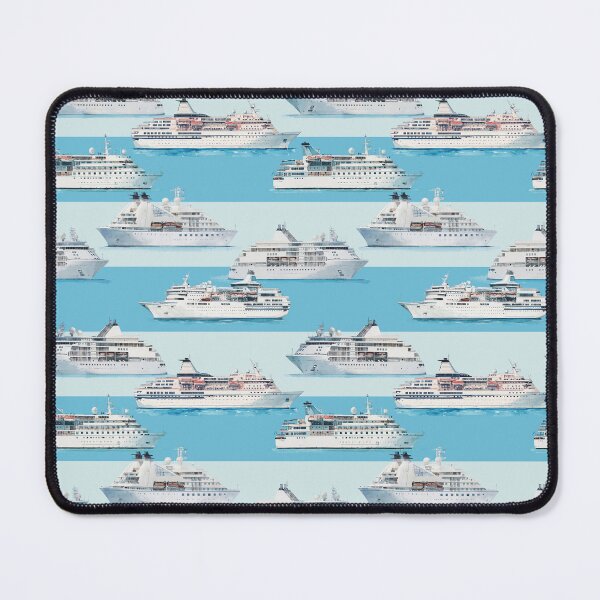 Item preview, Watercolor Cruise Ships Aqua Stripes designed and sold by Lidra Zehcnas.