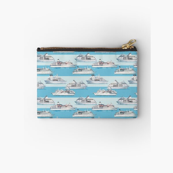 Item preview, Watercolor Cruise Ships Aqua Stripes designed and sold by Lidra Zehcnas.