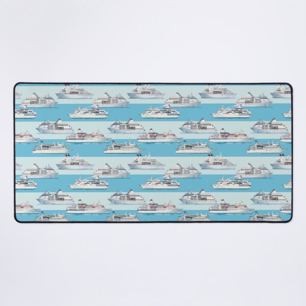 Item preview, Watercolor Cruise Ships Aqua Stripes designed and sold by Lidra Zehcnas.