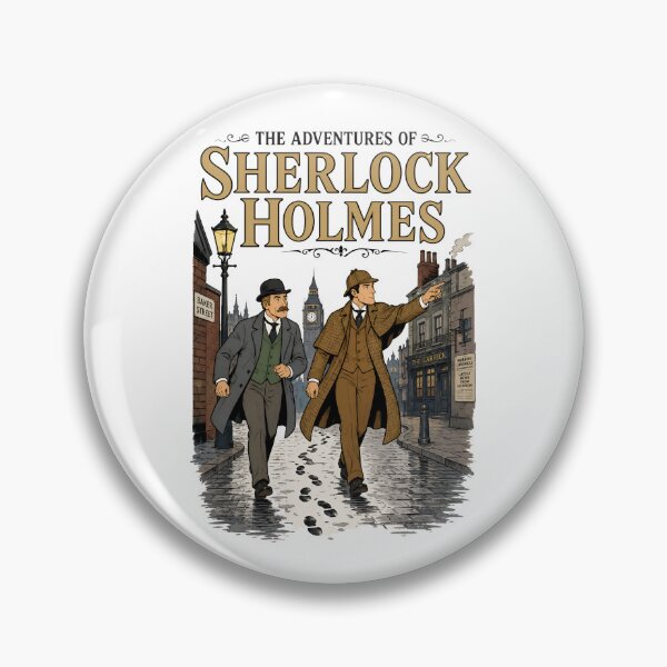 Item preview, The Adventures of Sherlock Holmes Watson Baker Street Vintage Comic Art designed and sold by Fenay Designs.