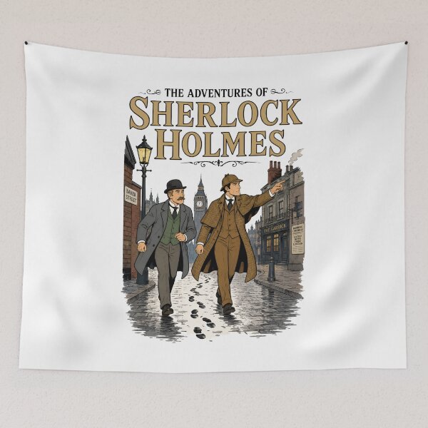 Item preview, The Adventures of Sherlock Holmes Watson Baker Street Vintage Comic Art designed and sold by Fenay Designs.