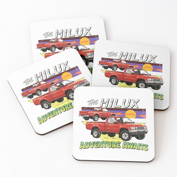 Item preview, Vintage Style 90s Hilux Pick Up Truck Adventure Awaits Offroad [White Shirt Only] designed and sold by Off-Road-Zone.
