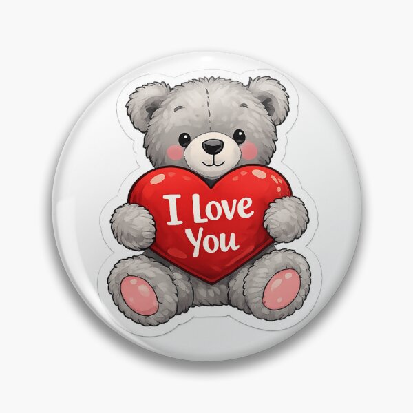 Item preview, Cute Teddy Bear Holding Heart Sticker | I Love You | Kawaii Valentine Bear | Transparent PNG designed and sold by Ishratparween11.