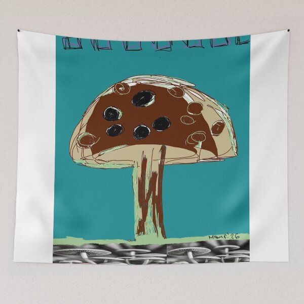 Item preview, Aqua Mushroom designed and sold by mariaalexart22.