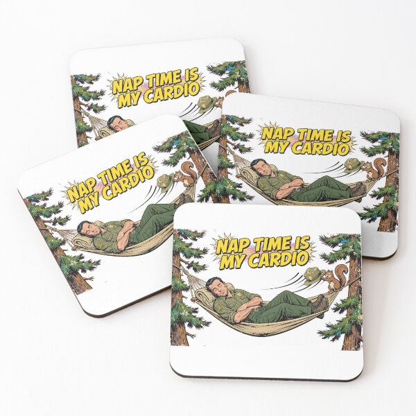 Item preview, Nap Time Is My Cardio Funny Park Ranger Gift Hammock Comic Art designed and sold by Neurospicy Trolls.