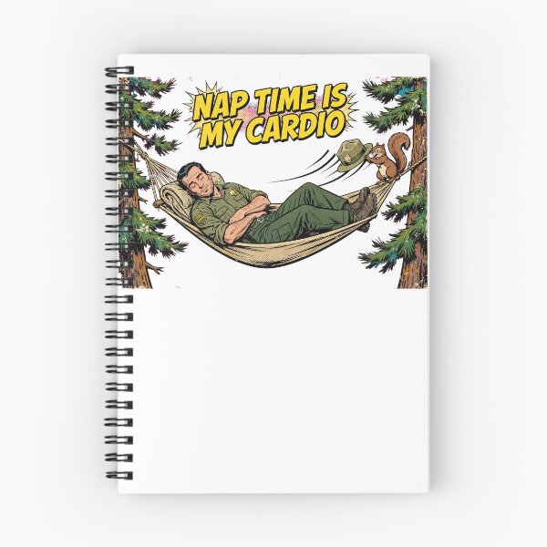 Item preview, Nap Time Is My Cardio Funny Park Ranger Gift Hammock Comic Art designed and sold by Neurospicy Trolls.