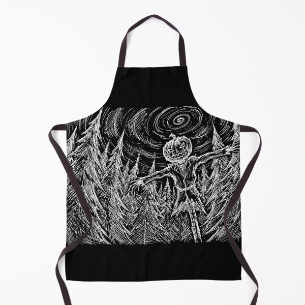 Item preview, Creepy Pumpkin Scarecrow in Dark Woods Sketch designed and sold by TeNovaStudio.
