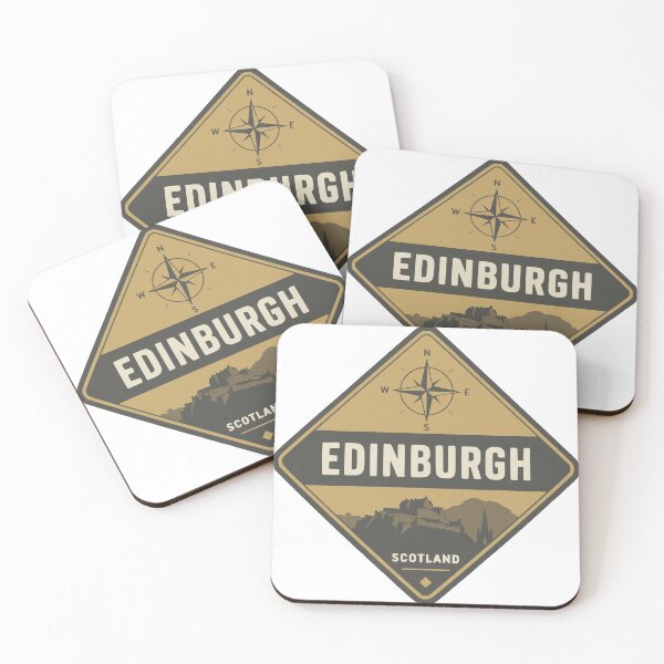Item preview, Vintage Edinburgh Scotland Castle Cityscape Travel Badge designed and sold by Imaginationbeyond.