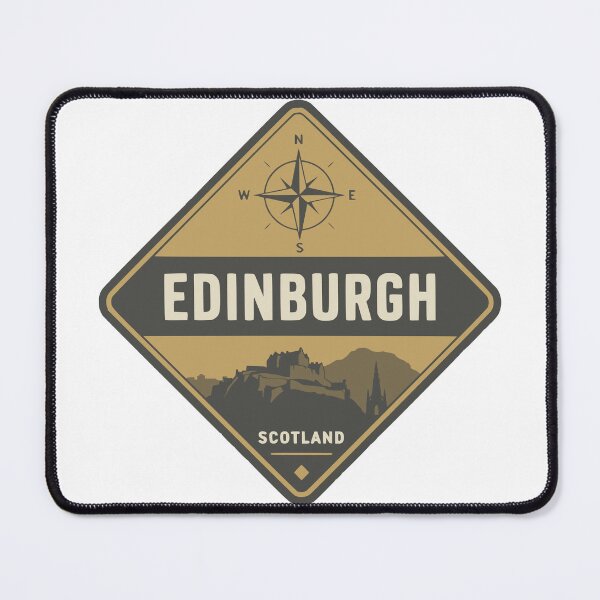 Item preview, Vintage Edinburgh Scotland Castle Cityscape Travel Badge designed and sold by Imaginationbeyond.