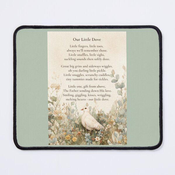 Item preview, Our Little Dove | Baby Poem Wall Art | Christian Nursery Print designed and sold by Bound for Wonder.