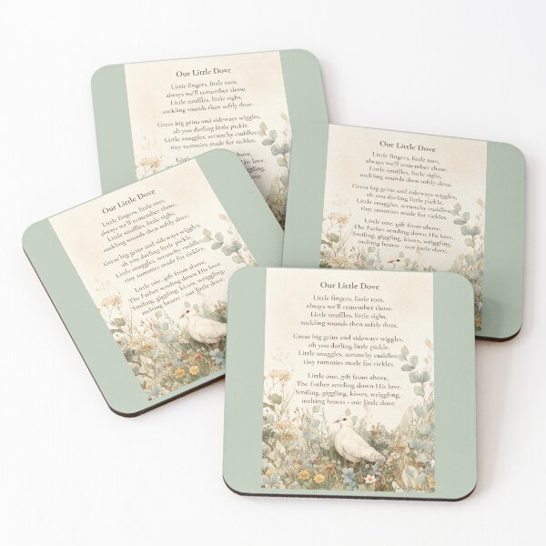 Item preview, Our Little Dove | Baby Poem Wall Art | Christian Nursery Print designed and sold by Bound for Wonder.