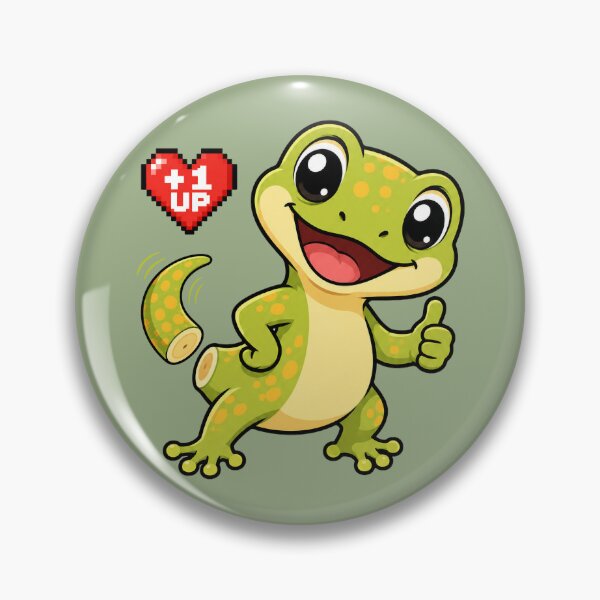 Item preview, Funny +1 UP Gecko Lizard Gamer Graphic designed and sold by 3MillsDesign.
