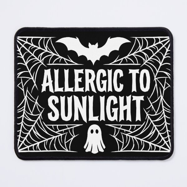 Item preview, Allergic to Sunlight Funny Halloween Ghost and Bat designed and sold by TeNovaStudio.
