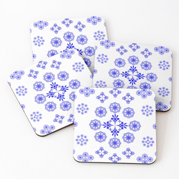 Item preview, Indigo Blue Floral Ornament designed and sold by Ei-Ei.