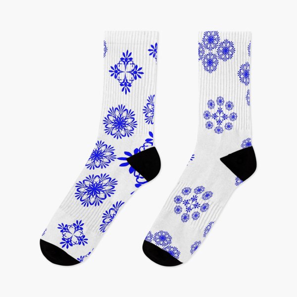 Item preview, Indigo Blue Floral Ornament designed and sold by Ei-Ei.
