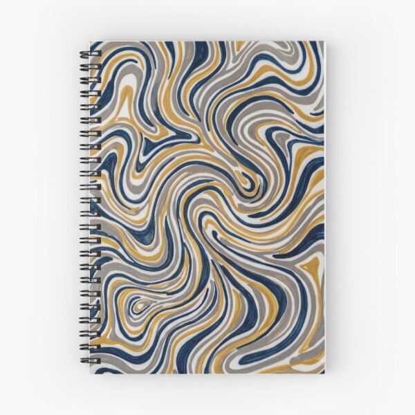 Item preview, Liquid Swirl Contemporary Abstract in Mustard Yellow, Navy Blue, Grey, and White designed and sold by Differenceee.