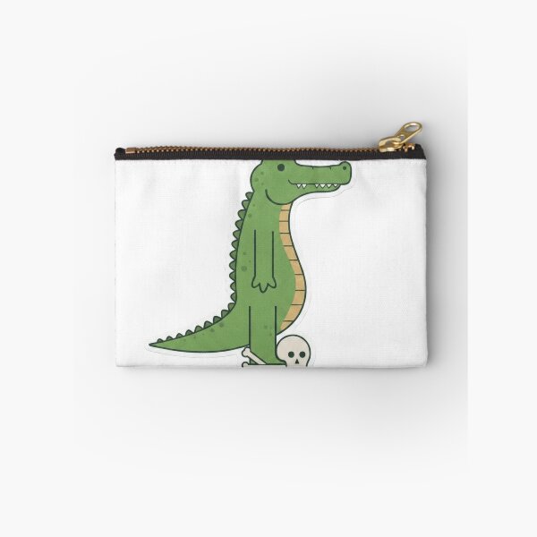 Item preview, Cute Crocodile Standing on Skull Cartoon designed and sold by JossDesign15.