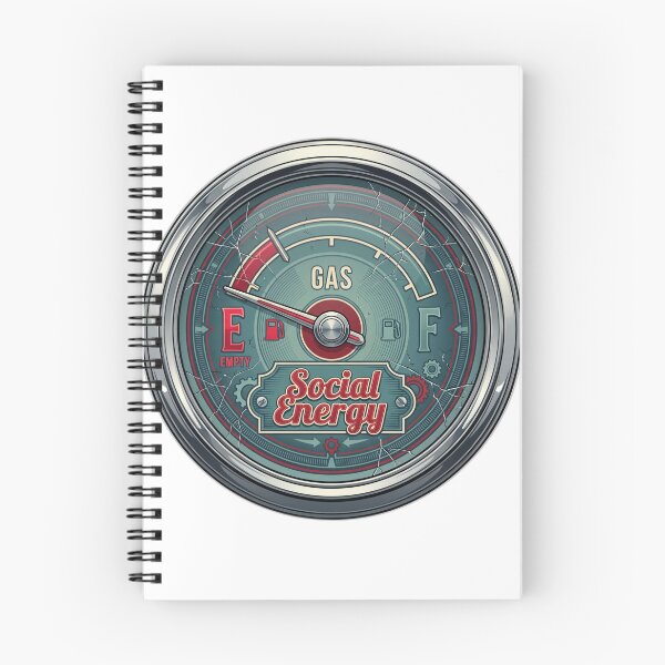 Item preview, Social Energy Empty Funny Introvert Retro Gas Gauge designed and sold by ryanguas.