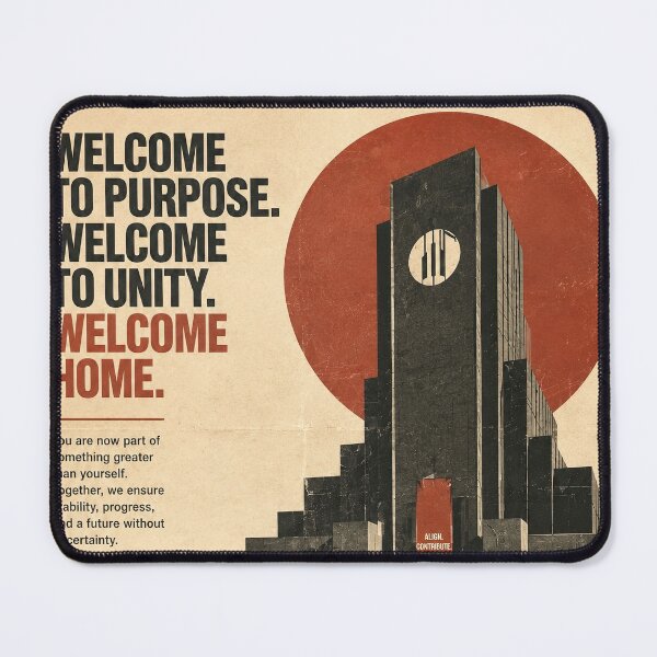 Item preview, Welcome Home - Aurora Systems Corporate Orientation Dystopian Propaganda designed and sold by PlanetBPop.