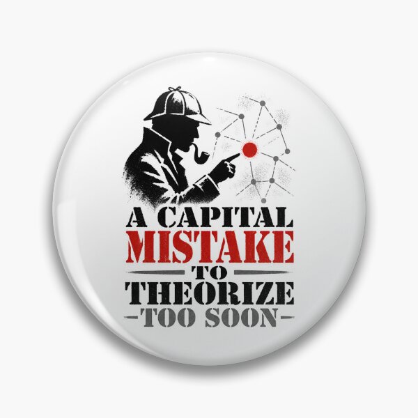 Item preview, Sherlock Holmes A Capital Mistake to Theorize Too Soon Quote Silhouette Art designed and sold by Fenay Designs.