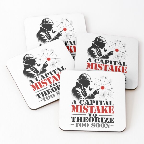 Item preview, Sherlock Holmes A Capital Mistake to Theorize Too Soon Quote Silhouette Art designed and sold by Fenay Designs.