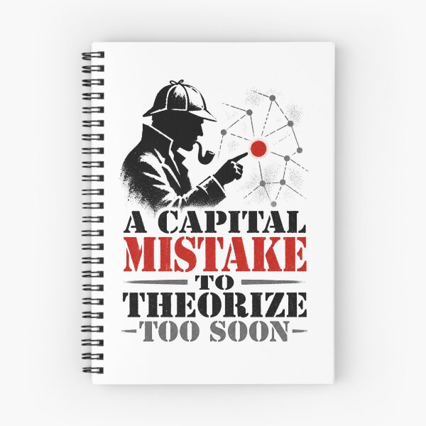 Item preview, Sherlock Holmes A Capital Mistake to Theorize Too Soon Quote Silhouette Art designed and sold by Fenay Designs.