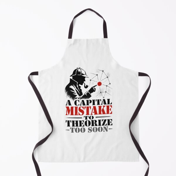 Item preview, Sherlock Holmes A Capital Mistake to Theorize Too Soon Quote Silhouette Art designed and sold by Fenay Designs.