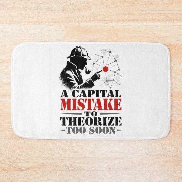 Item preview, Sherlock Holmes A Capital Mistake to Theorize Too Soon Quote Silhouette Art designed and sold by Fenay Designs.