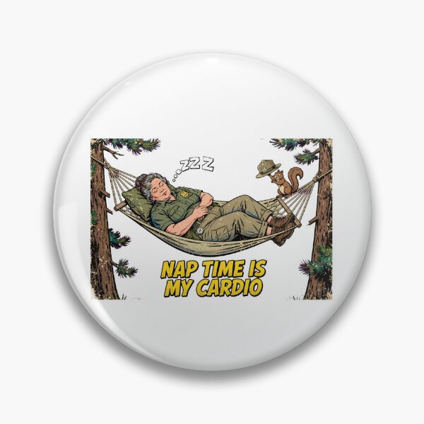 Item preview, Nap Time Is My Cardio Female Park Ranger Hammock Funny Comic Woman Park Ranger Gift designed and sold by Neurospicy Trolls.