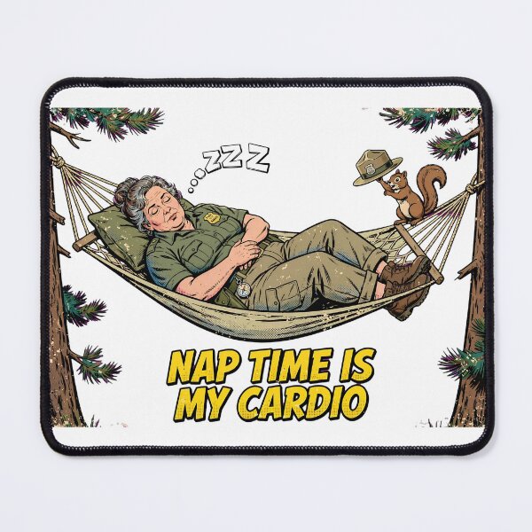 Item preview, Nap Time Is My Cardio Female Park Ranger Hammock Funny Comic Woman Park Ranger Gift designed and sold by Neurospicy Trolls.