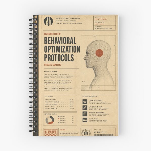 Item preview, Behavioral Optimization Protocols - Aurora Systems Classified Dystopian Corporate designed and sold by PlanetBPop.