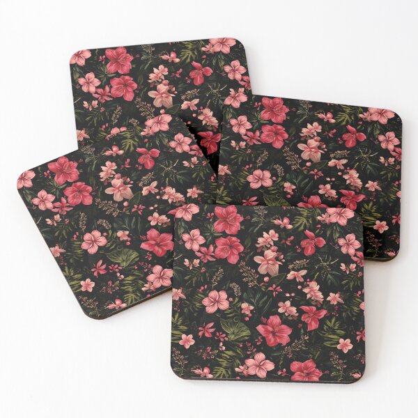 Item preview, Tropical Pink Hibiscus Floral Pattern Hawaiian Summer Print designed and sold by The Fine Print by BassAddict.