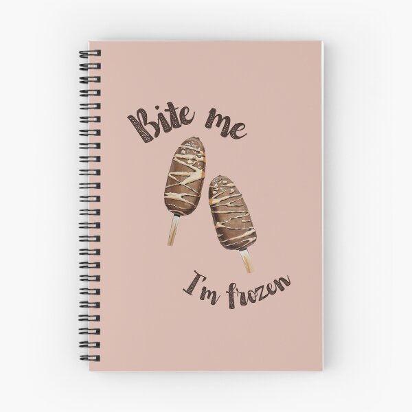 Item preview, Bite Me I'm Frozen - Funny Chocolate Ice Cream Pun designed and sold by AnilaPike Studio.