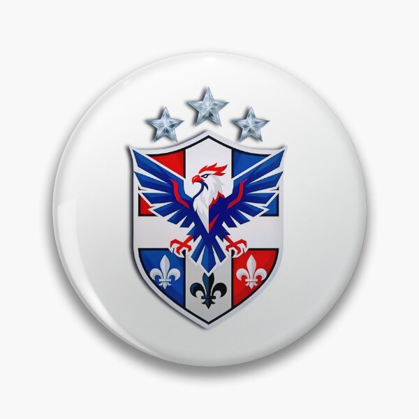 Item preview, Royal Red Crested Eagle – Heraldic Shield with Fleur de Lis and Silver Stars designed and sold by Harbaween.