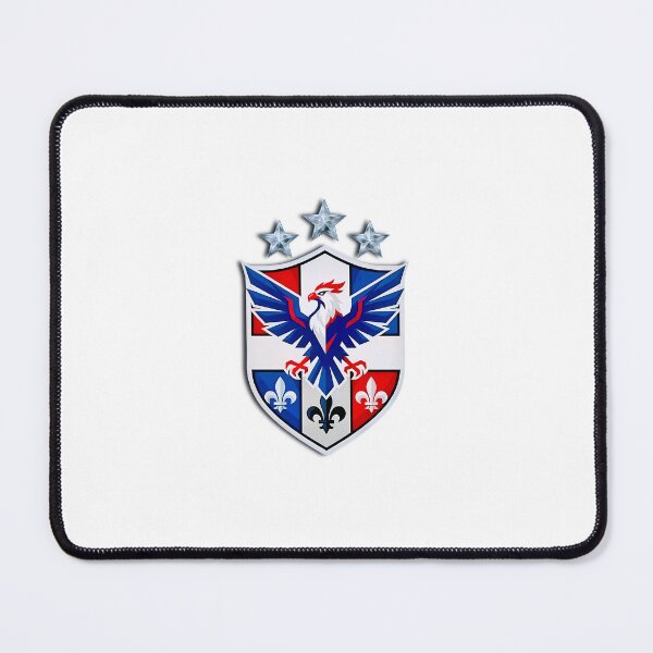 Item preview, Royal Red Crested Eagle – Heraldic Shield with Fleur de Lis and Silver Stars designed and sold by Harbaween.