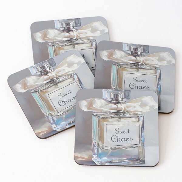 Item preview, Sweet Chaos Perfume Bottle – Iridescent Glass Still Life Art designed and sold by Sweetchaos73.