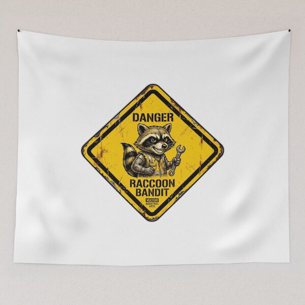 Item preview, Currently Unsupervised Funny Raccoon Hazard Sign designed and sold by ryanguas.