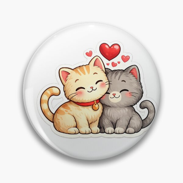 Item preview, Cute Valentine Cat Couple Sticker | Kawaii Love Cats | Romantic Cat Hug | Transparent PNG designed and sold by Ishratparween11.