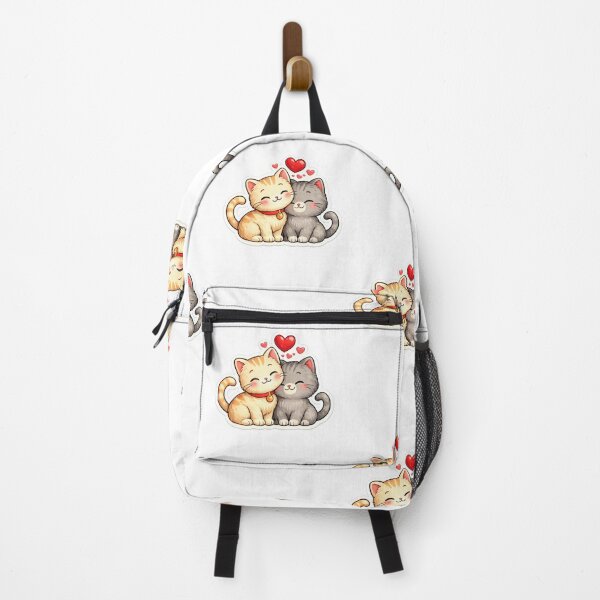 Item preview, Cute Valentine Cat Couple Sticker | Kawaii Love Cats | Romantic Cat Hug | Transparent PNG designed and sold by Ishratparween11.