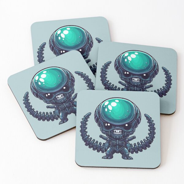 Item preview, Xenomorph Alien Chibi Kawaii designed and sold by NerdiPop.