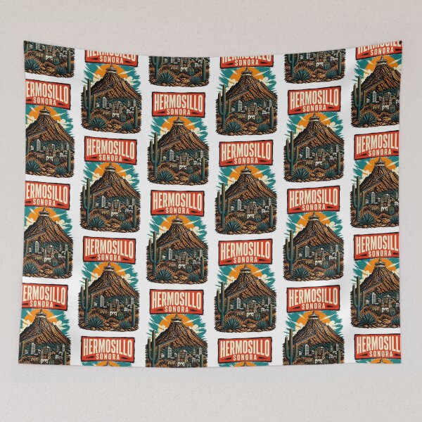 Item preview, Hermosillo Sonora, Mexico Vintage Travel Tourism Art designed and sold by TravelersGems.