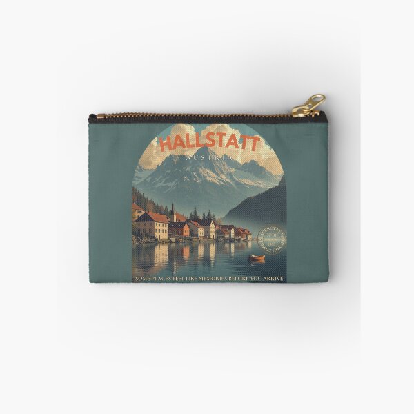 Item preview, Vintage Hallstatt Austria Alpine Lake Mid Century Poster designed and sold by KaBaRen.