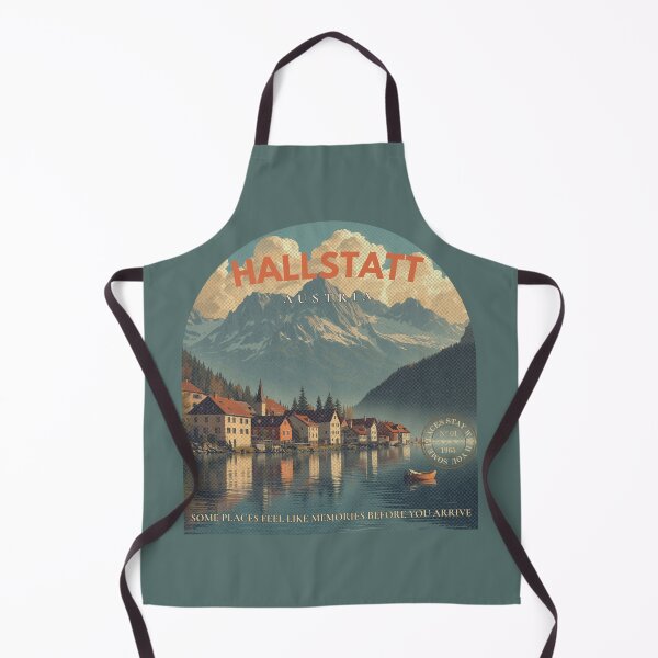 Item preview, Vintage Hallstatt Austria Alpine Lake Mid Century Poster designed and sold by KaBaRen.