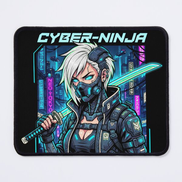 Item preview, Cyberpunk Ninja Girl Tokyo Sector 7 Anime Cyborg designed and sold by DigitalArtx-com.